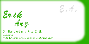 erik arz business card